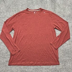 Tasc Performance Shirt Mens 2XL Red Long Sleeve Bamboo Athletic Tee Top